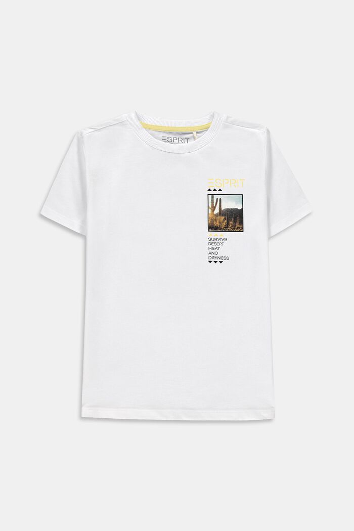 Oversized photo print T-shirt, 100% cotton, WHITE, detail image number 0