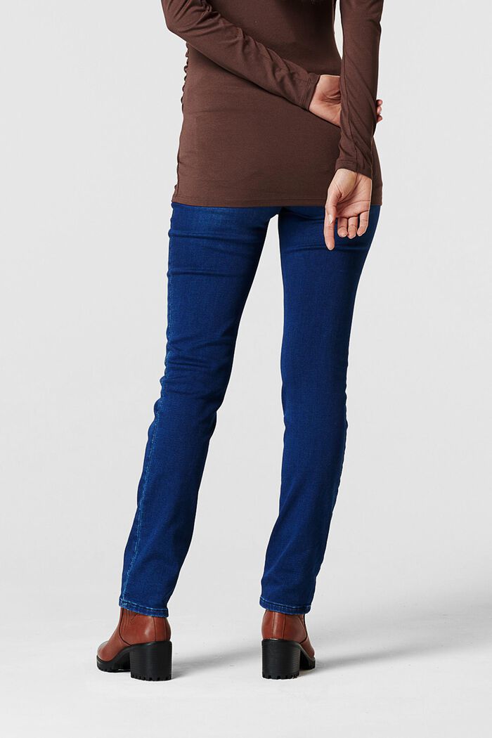 Stretch jeans with an over-bump waistband, DARK WASHED BLUE, detail image number 1