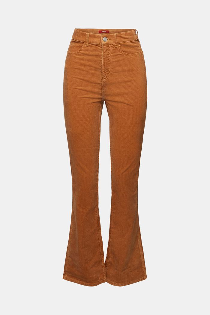 High-Rise Bootcut Fit Corduroy Trousers, CARAMEL, detail image number 7