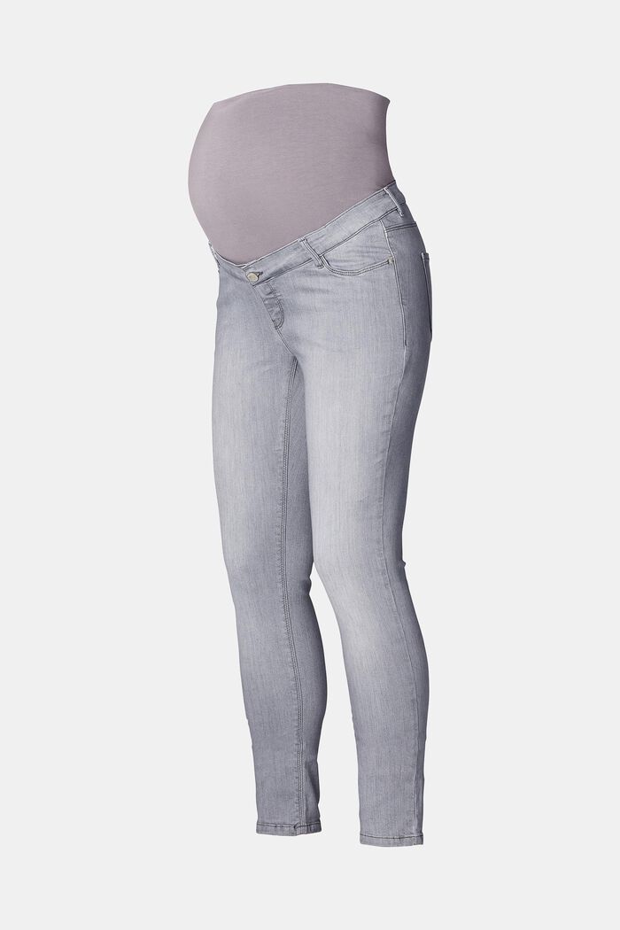Stretch jeans with an over-bump waistband, GREY DENIM, detail image number 4