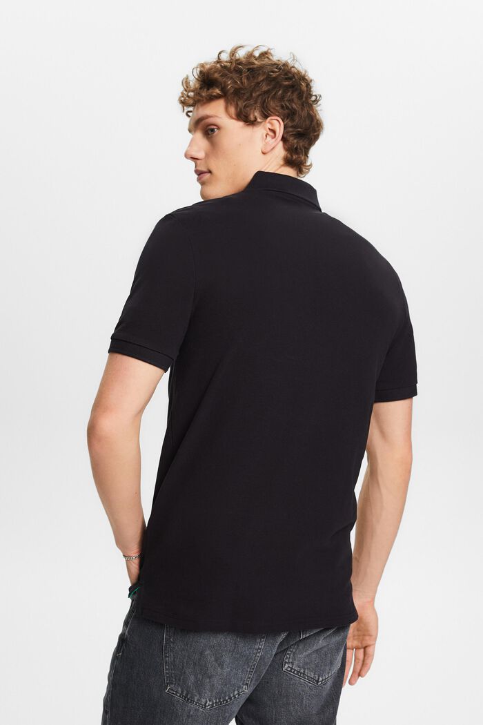 Piqué Polo Shirt, BLACK, detail image number 3
