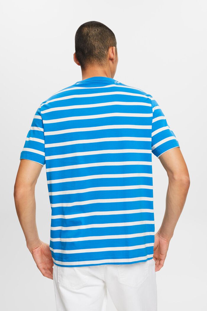 Striped Cotton Jersey T-Shirt, BLUE, detail image number 3