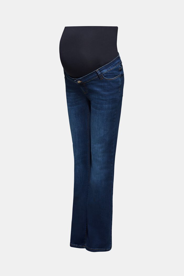 Stretch jeans with an over-bump waistband, DARK WASHED BLUE, detail image number 0