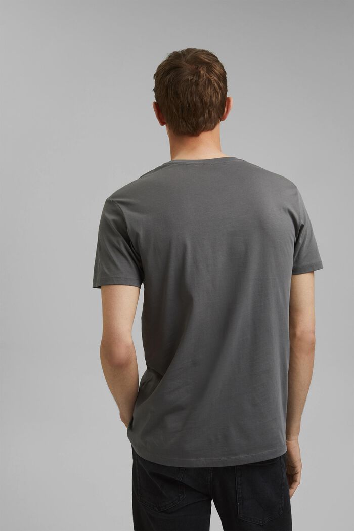 Jersey T-shirt in 100% cotton, DARK GREY, detail image number 3