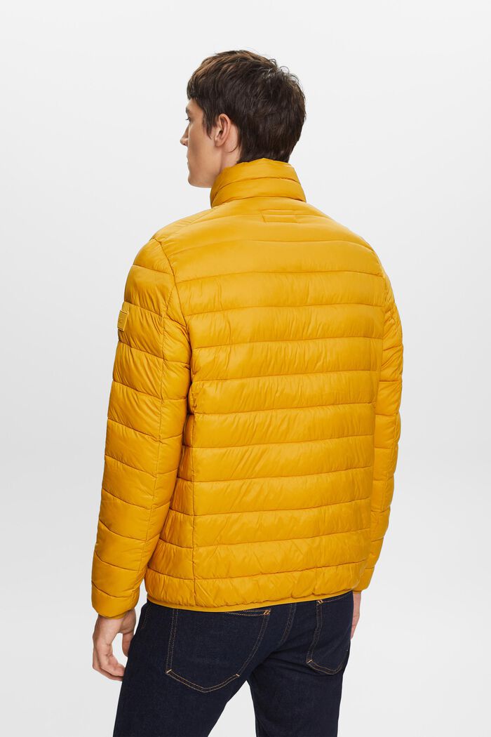 Quilted jacket with high neck, AMBER YELLOW, detail image number 3