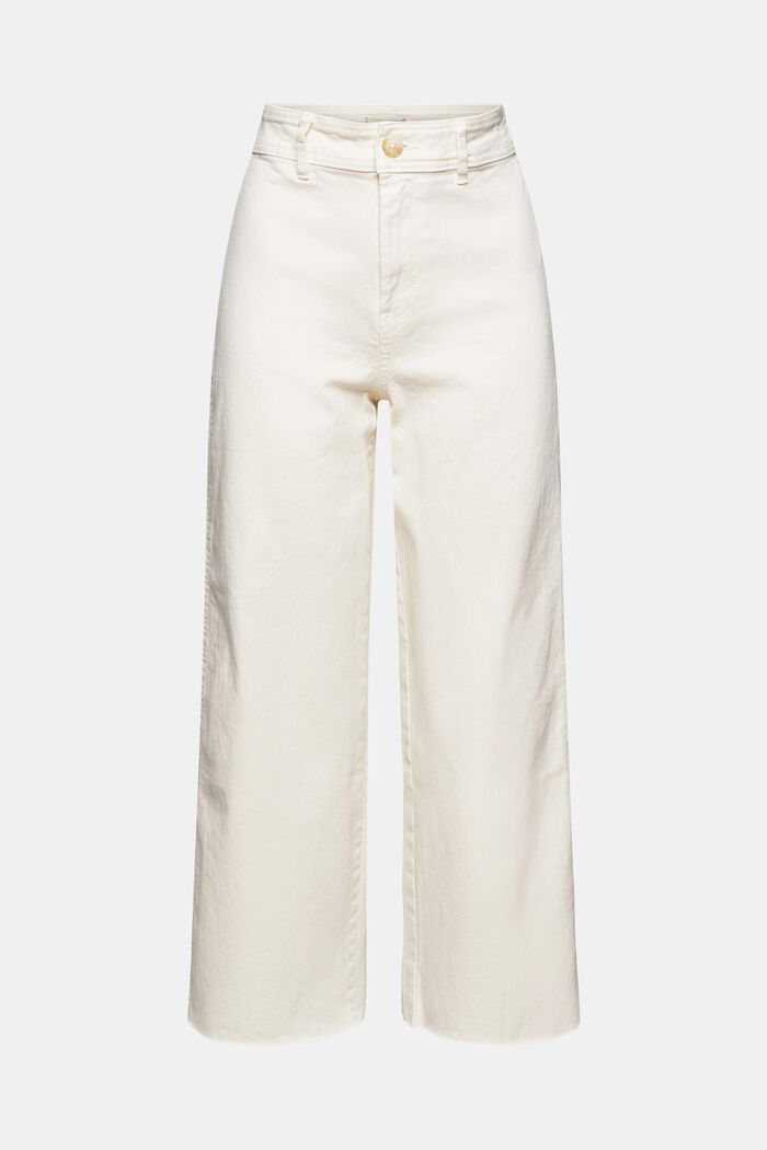 Cropped wide-leg trousers, OFF WHITE, detail image number 6