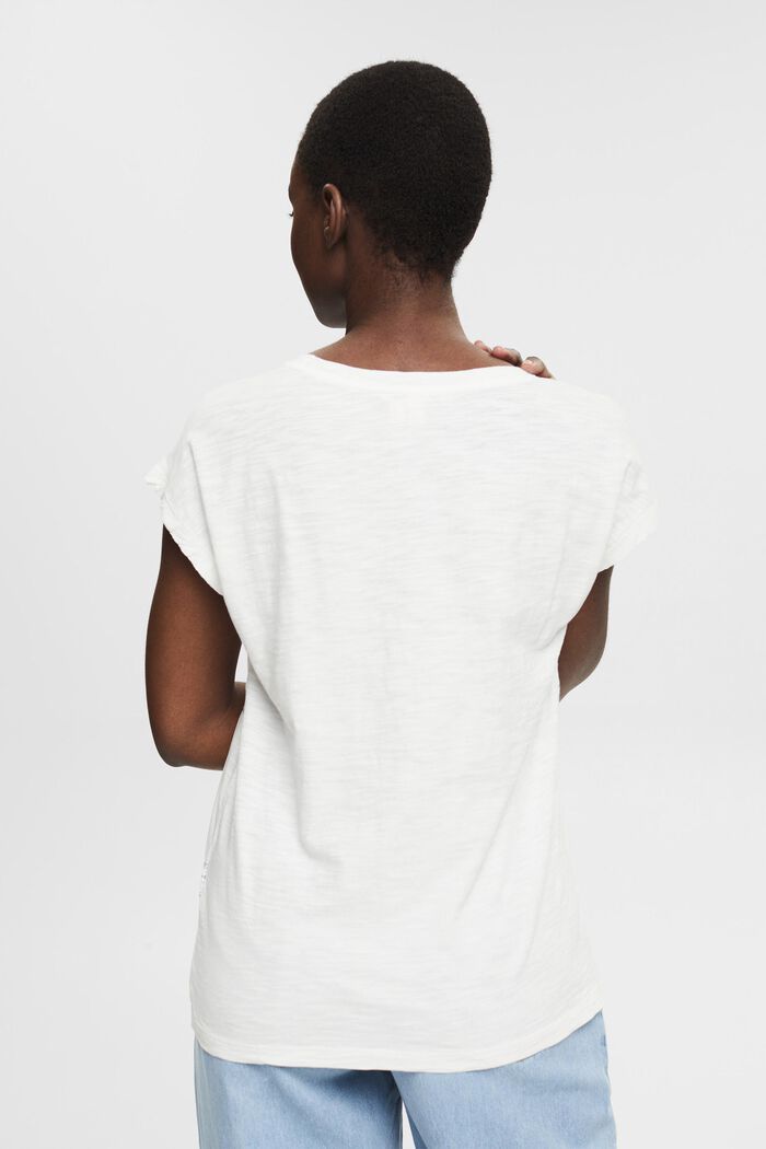 Embroidered T-shirt, OFF WHITE, detail image number 3