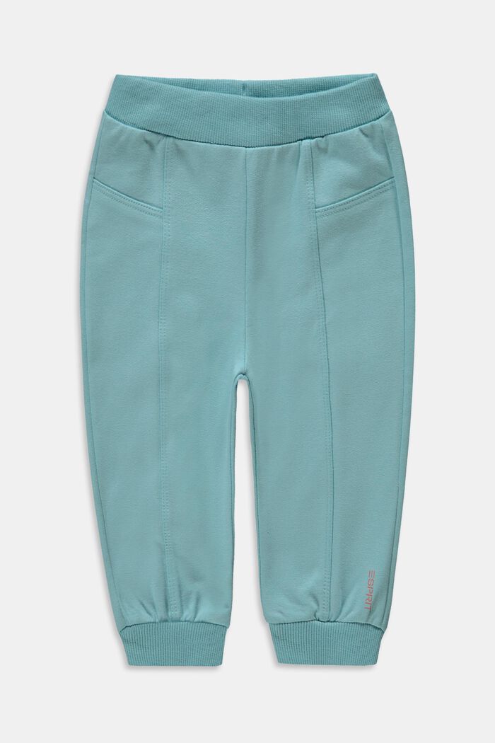 Pants knitted, TEAL BLUE, overview