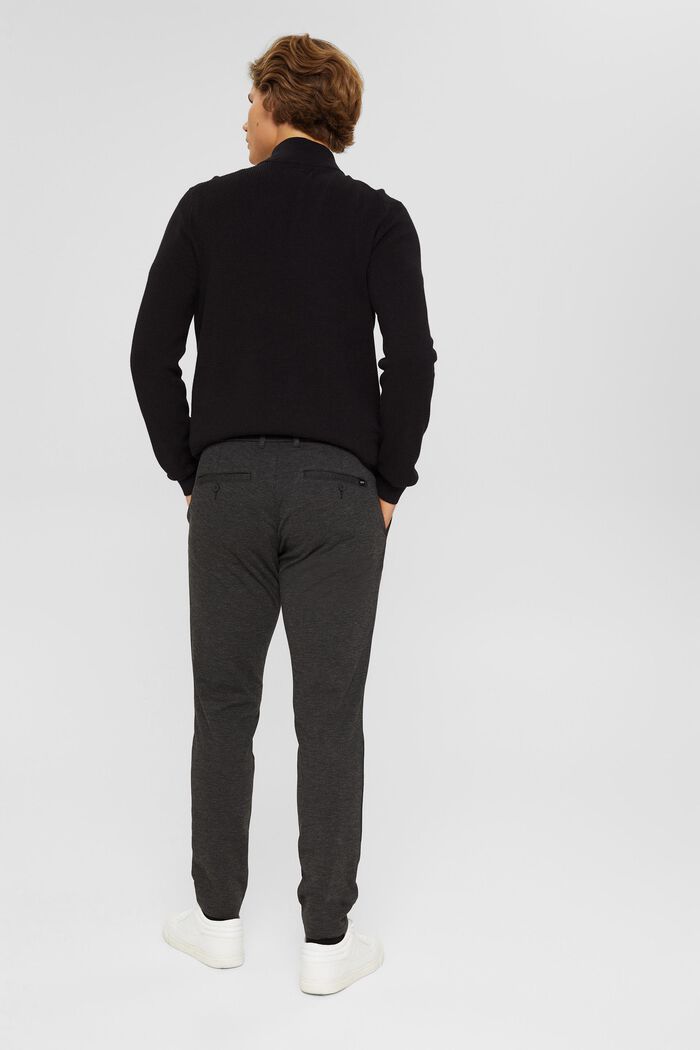 Stretch trousers with an elasticated waistband, ANTHRACITE, detail image number 3