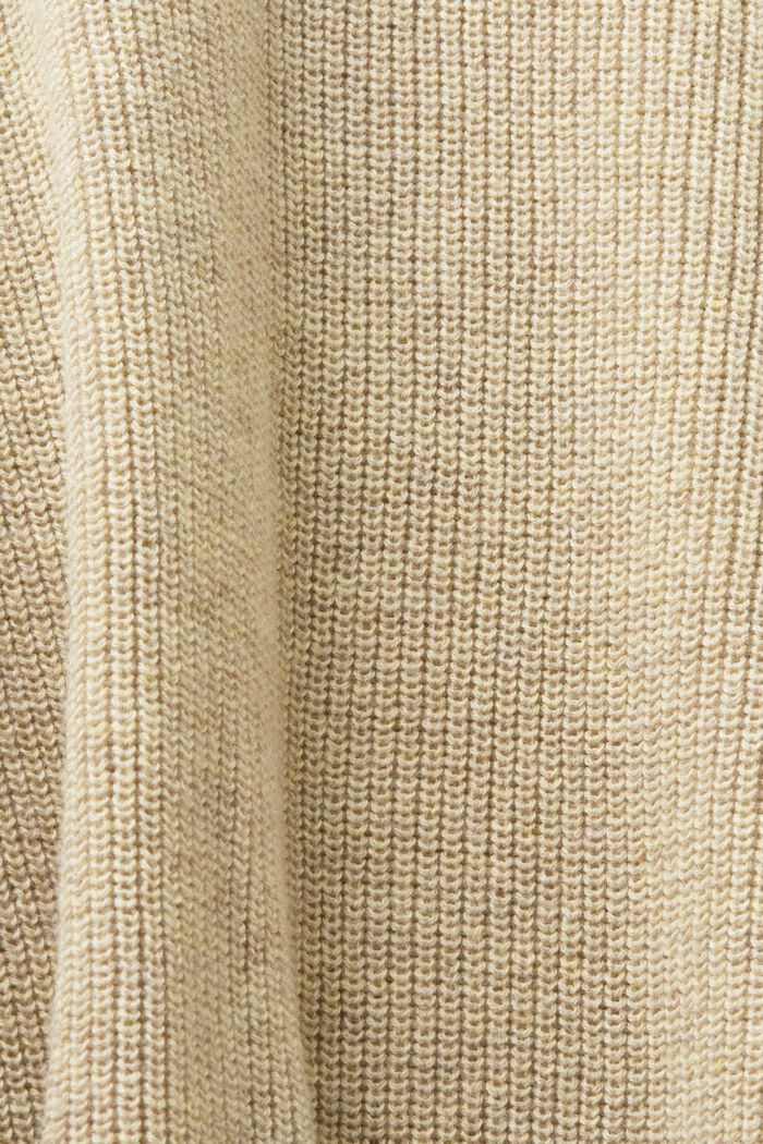 Batwing Rib-Knit Sweater, SAND, detail image number 4