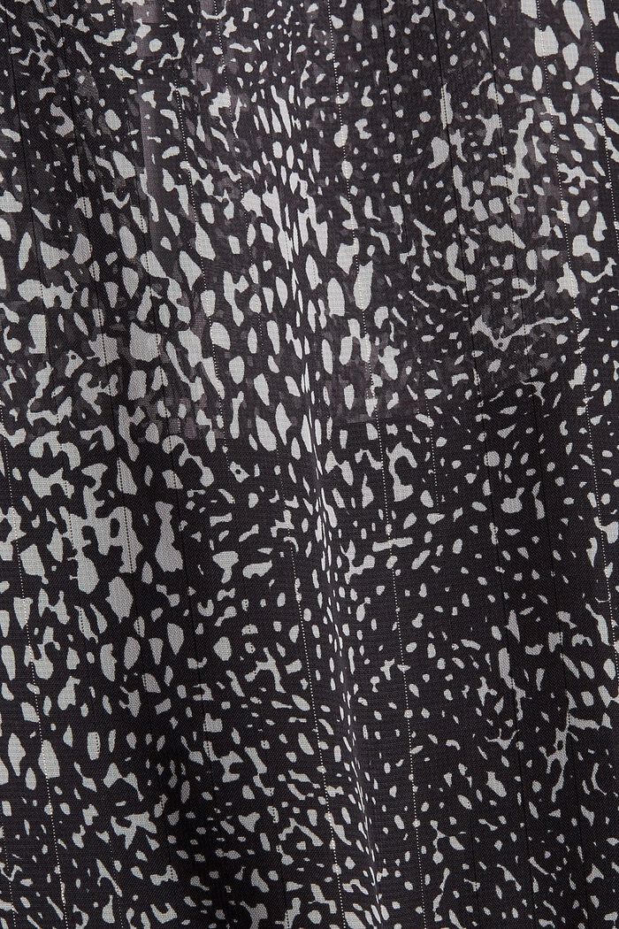 Tiered chiffon dress, LENZING™ ECOVERO™, BLACK, detail image number 4