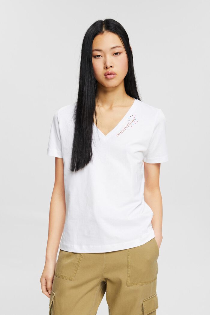 T-shirt made of 100% organic cotton, WHITE, detail image number 0