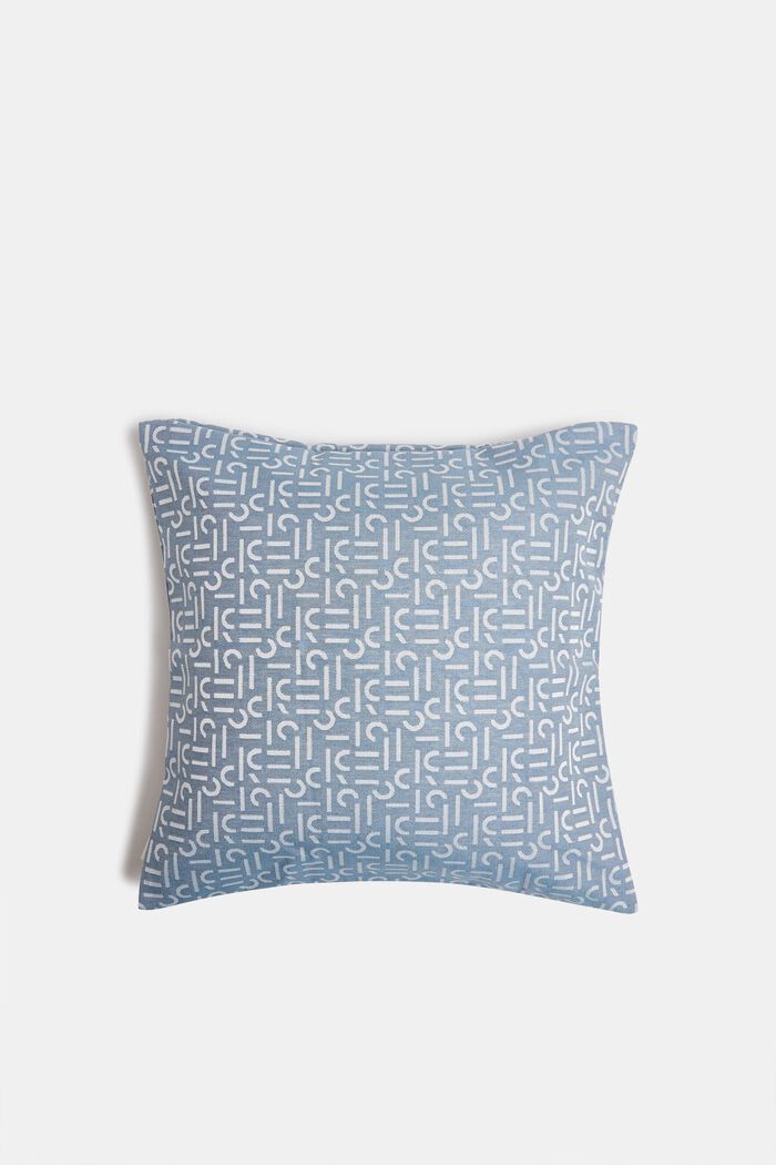 Cushion cover with a woven pattern, AQUA, detail image number 0