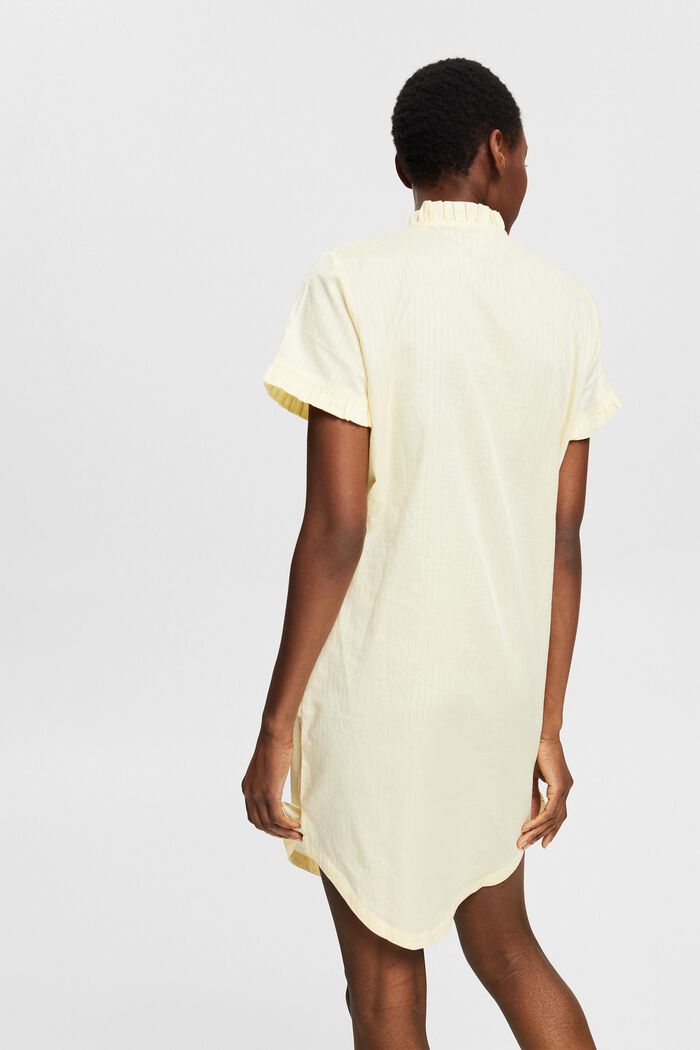 Nightshirt with frill details, PASTEL YELLOW, detail image number 2