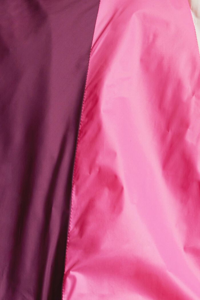Made of recycled material: colour block jacket, BORDEAUX RED, detail image number 4