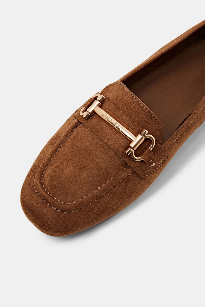 Faux Suede Loafers, TOFFEE, detail image number 3