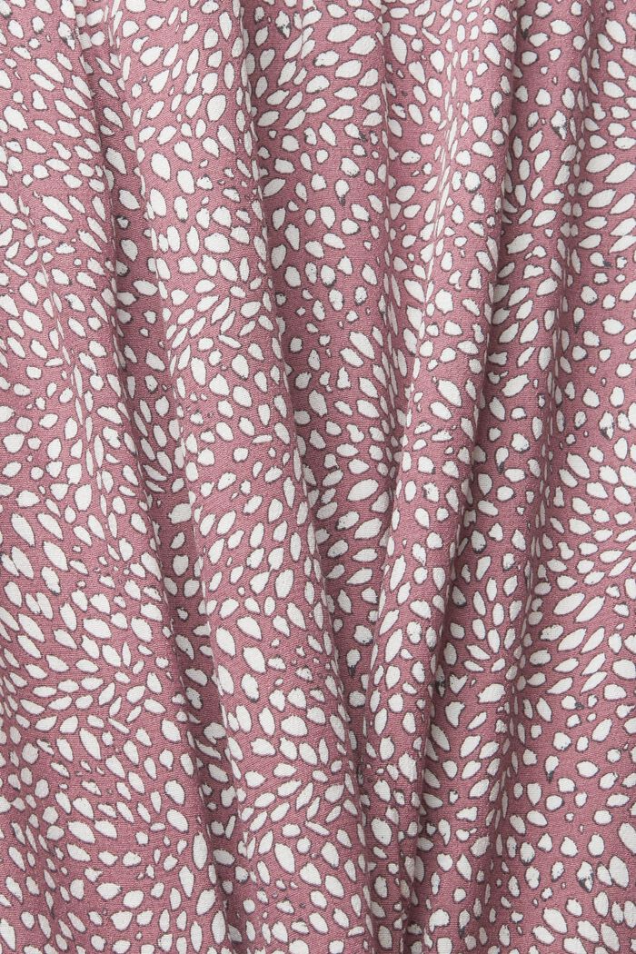 Patterned mini dress with a button placket, MAUVE, detail image number 4
