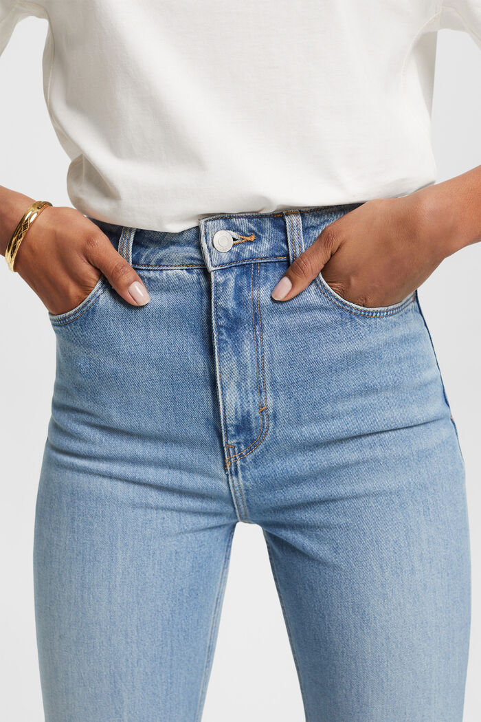 80s cropped jeans with fixed turn-ups, TENCEL™, BLUE LIGHT WASHED, detail image number 2