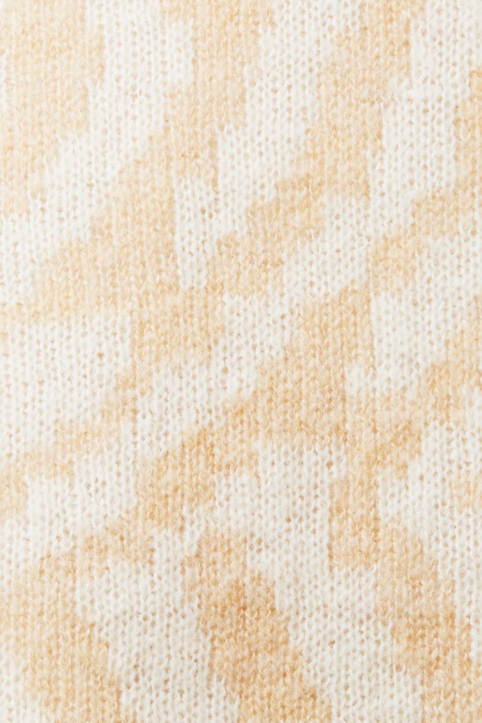 Abstract Jacquard Sweater, DUSTY NUDE, detail image number 6