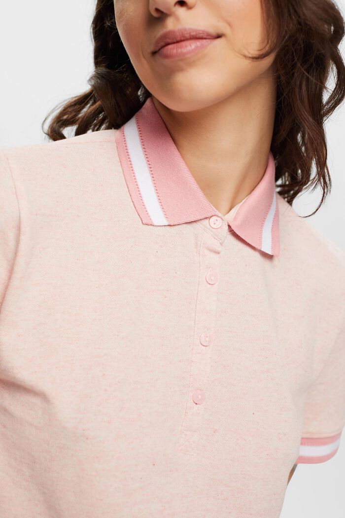 Cotton pique polo shirt, PINK, detail image number 2