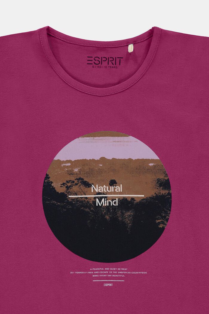 Long sleeve top with a large print, BERRY PURPLE, detail image number 2