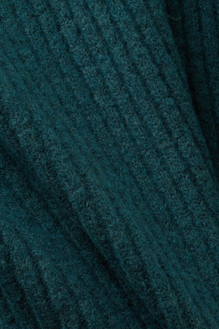 Rib-Knit Mini Dress, EMERALD GREEN, detail image number 5