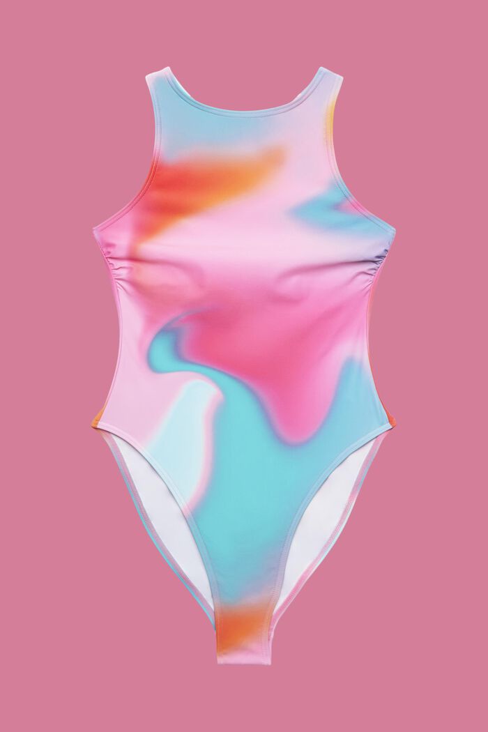 Tie dye swimsuit, PINK, detail image number 4