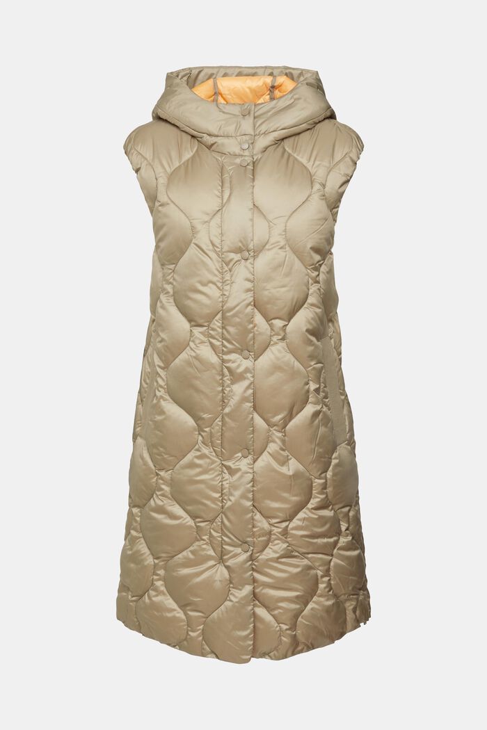 Long quilted body warmer