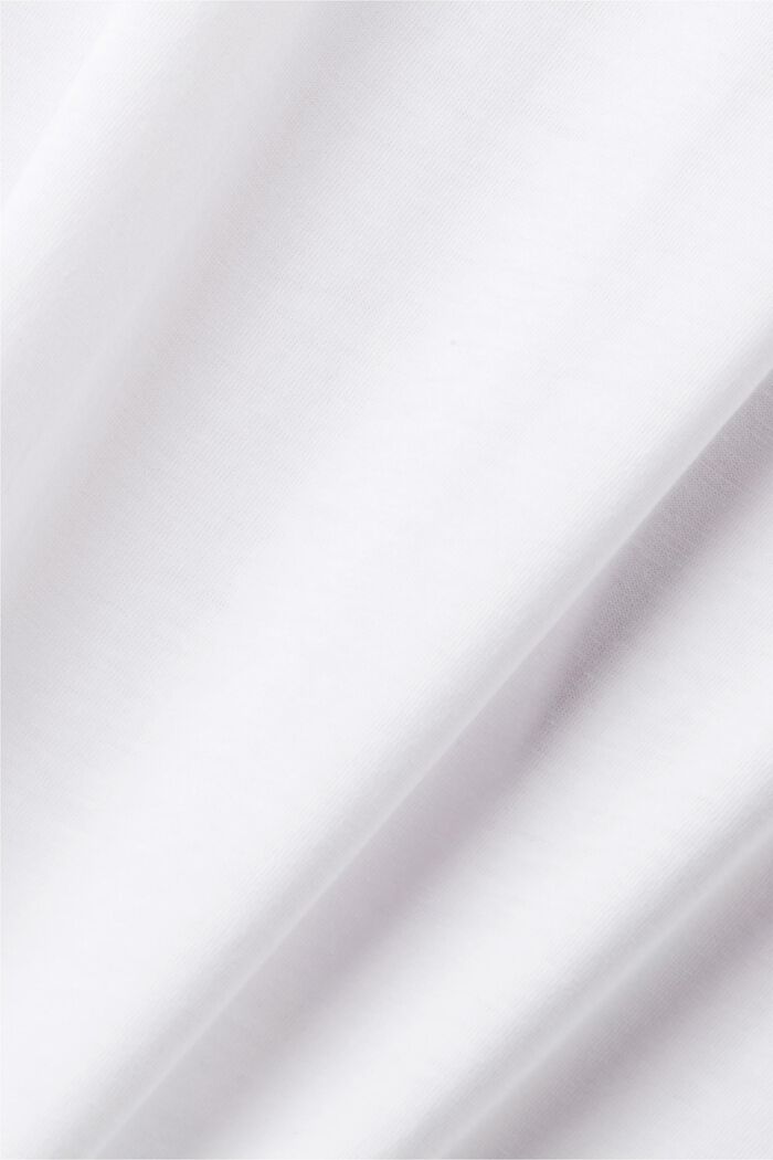 Cotton t-shirt with print, WHITE, detail image number 5
