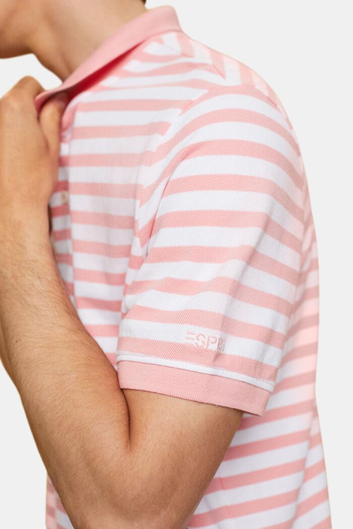 Striped slim fit polo shirt, PINK, detail image number 2