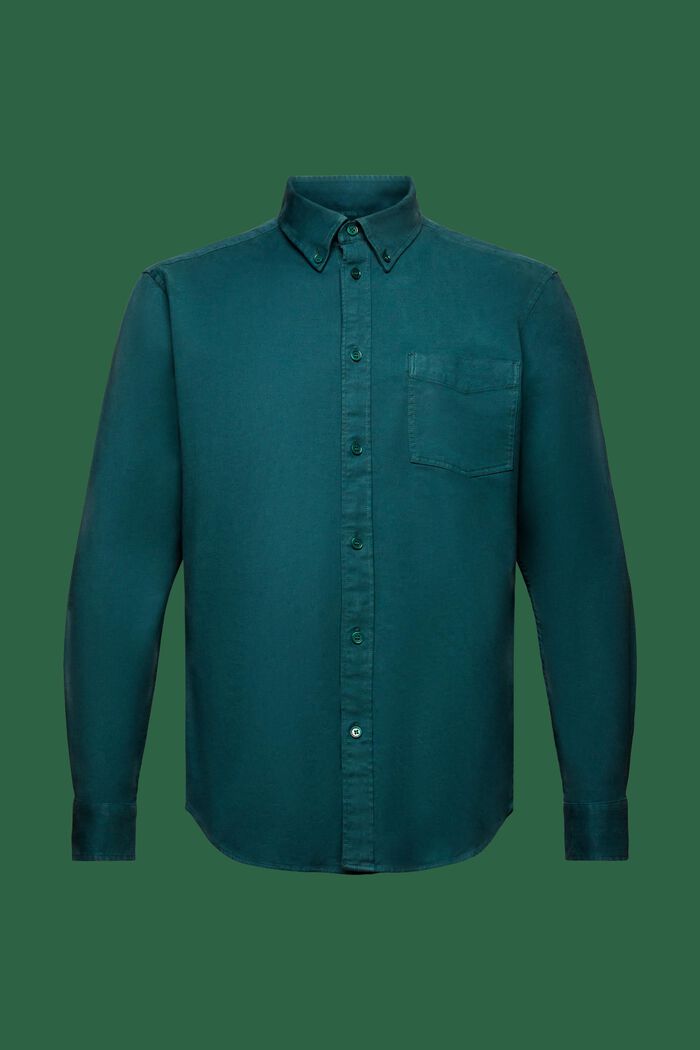 Twill Regular Fit Shirt, EMERALD GREEN, detail image number 7
