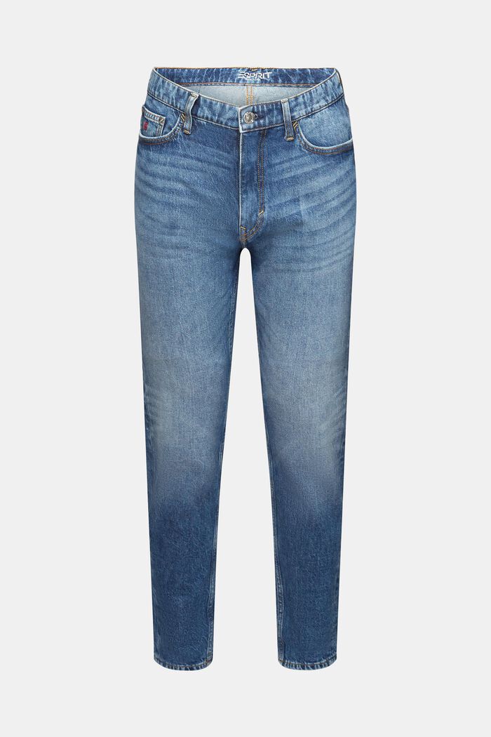Mid-Rise Regular Tapered Jeans, BLUE MEDIUM WASHED, detail image number 7