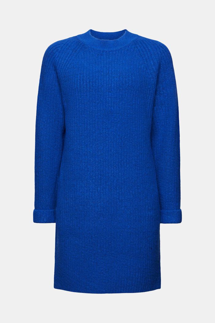 Rib-Knit Mini Dress, BRIGHT BLUE, detail image number 6