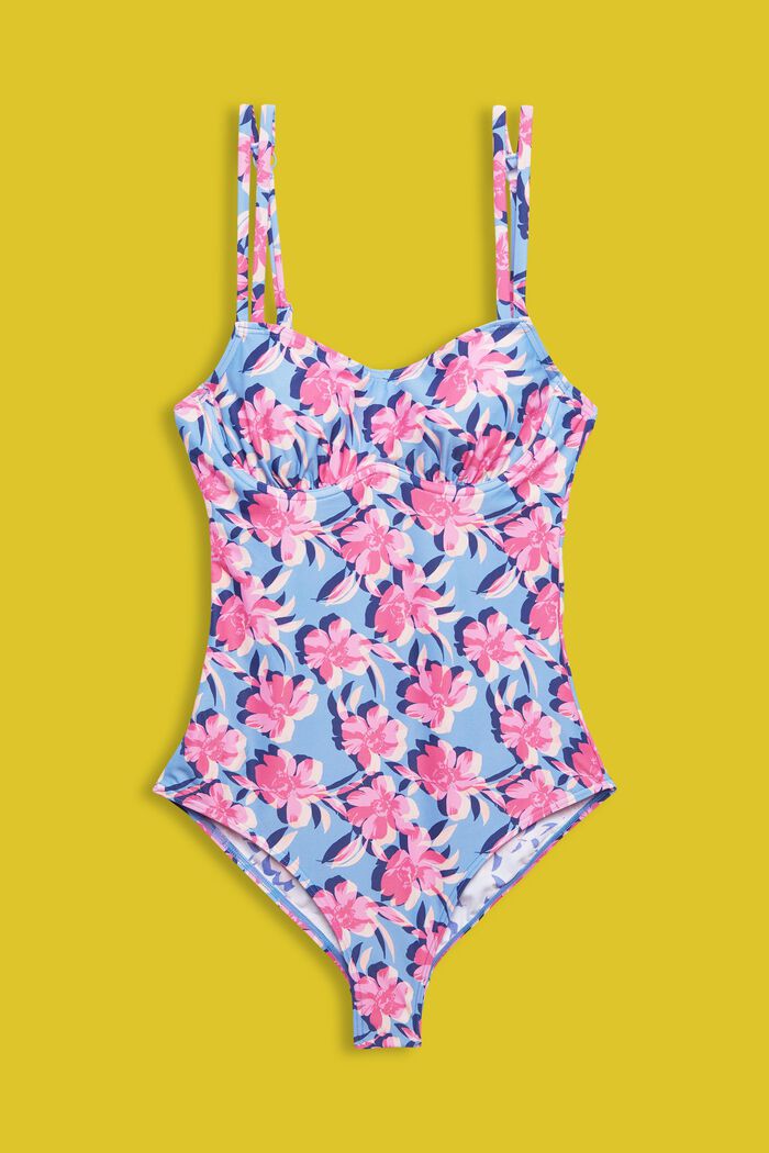 Recycled: wired swimsuit, LIGHT BLUE LAVENDER, detail image number 4