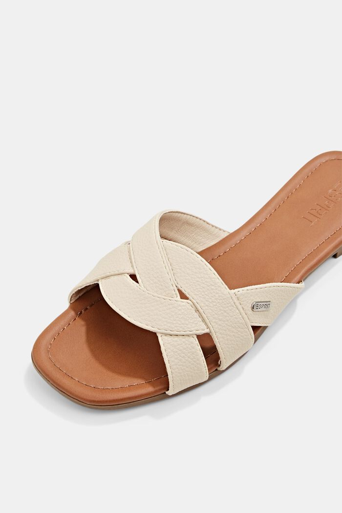 Slip-ons with braided straps, LIGHT BEIGE, detail image number 4