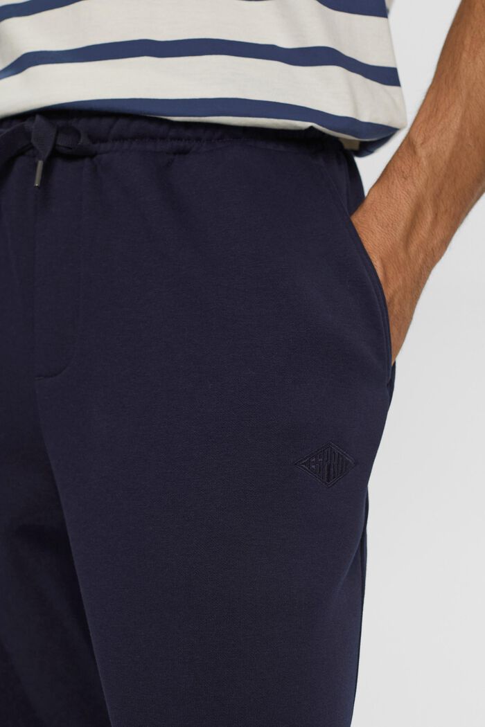 Joggers with logo stitching, NAVY, detail image number 2