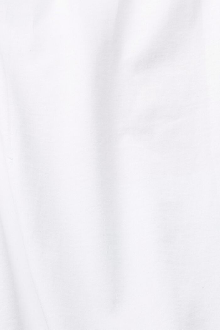 Cropped T-shirt with a print, WHITE, detail image number 4