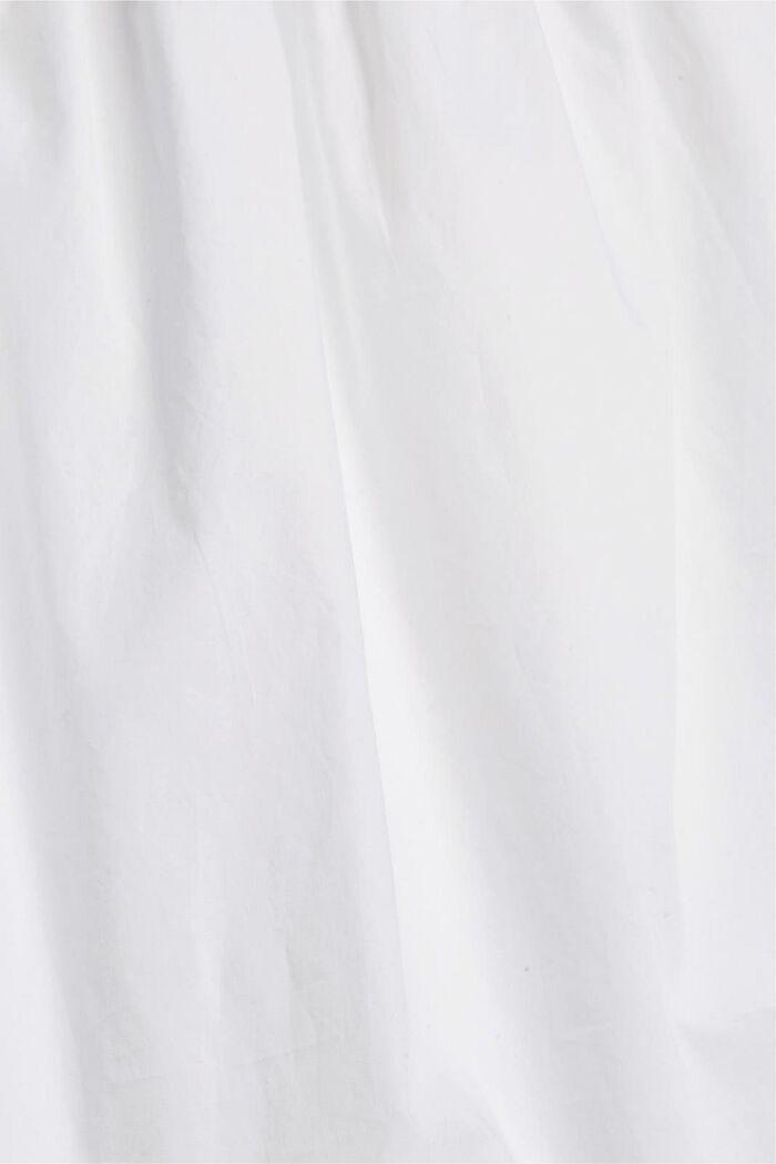 Cotton blouse with frills, WHITE, detail image number 4