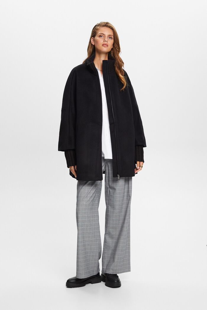 Wool blend jacket with cashmere, BLACK, detail image number 1