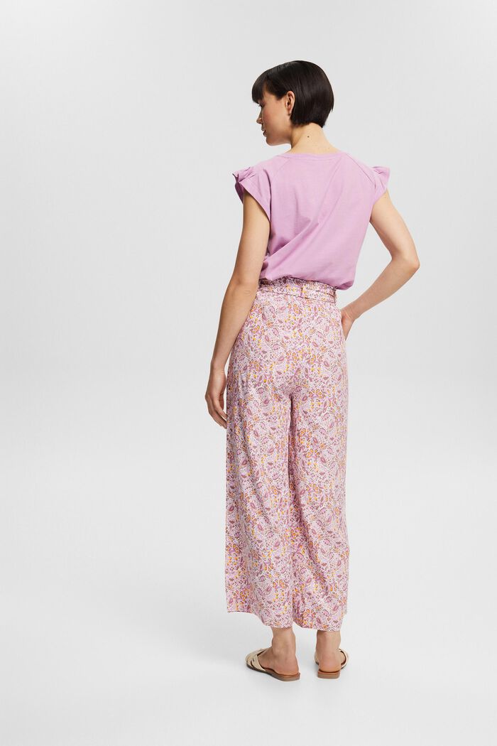 Culottes with a tie-around belt, LENZING™ ECOVERO™, LILAC, detail image number 4