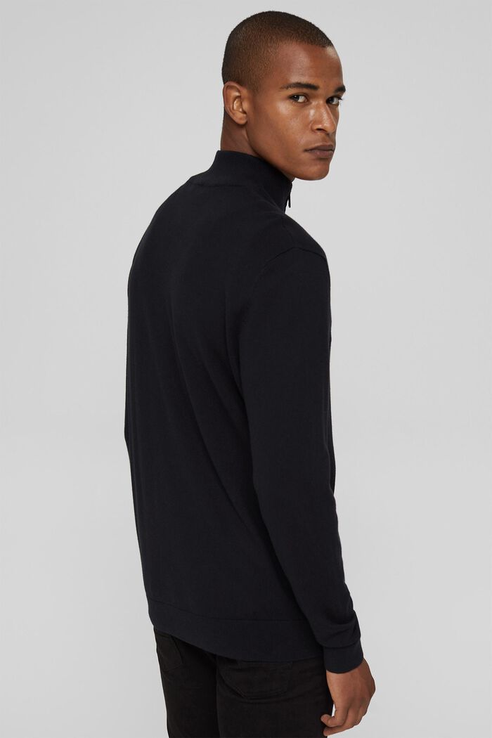 Cashmere blend:  zip cardigan, BLACK, detail image number 3