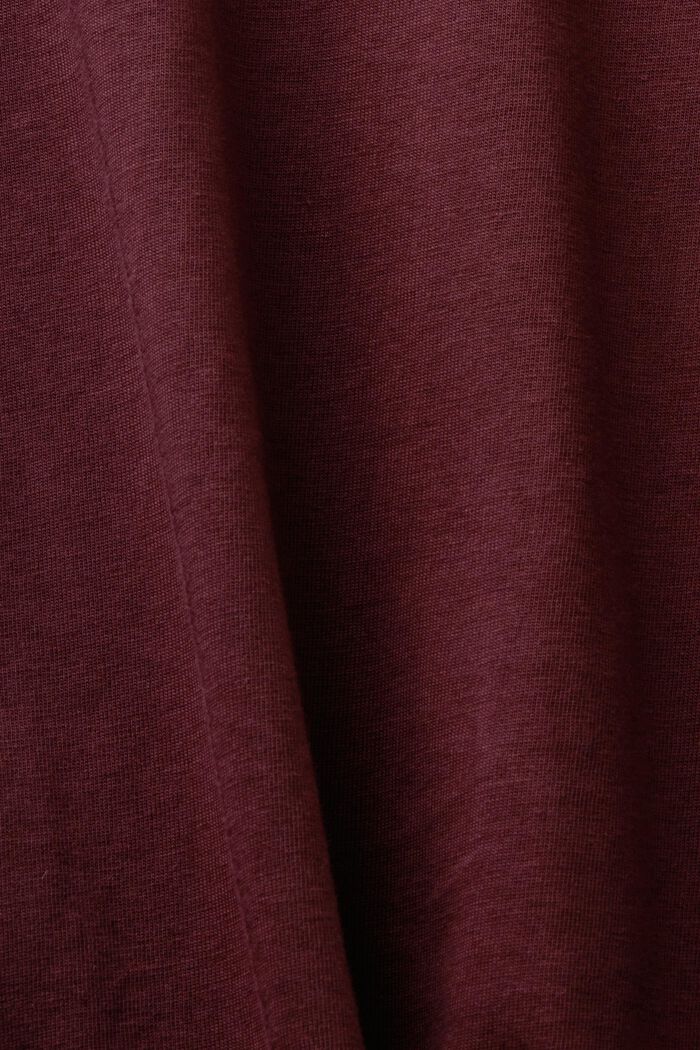 Round Neck Top, BORDEAUX RED, detail image number 5
