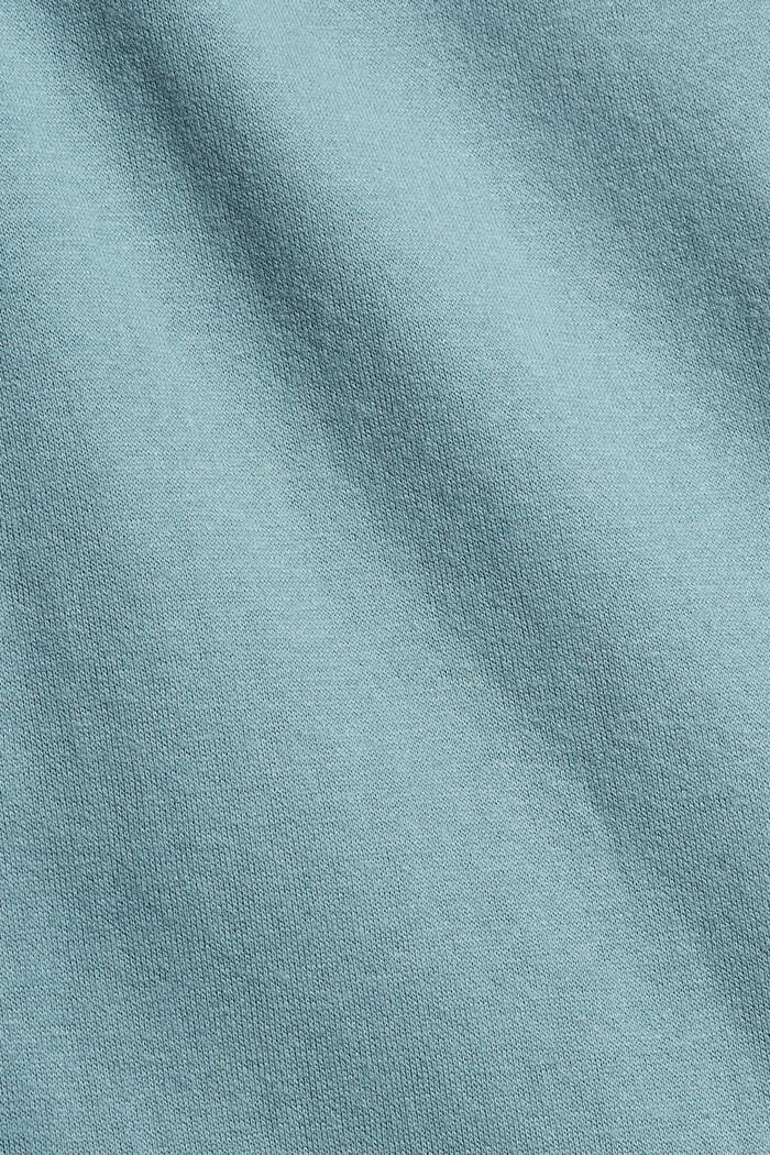 Tracksuit bottoms made of blended organic cotton, DARK TURQUOISE, detail image number 4