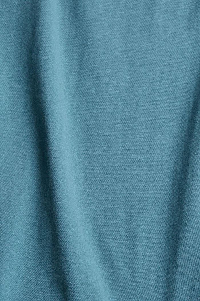 Jersey T-shirt with a print, 100% organic cotton, TURQUOISE, detail image number 5