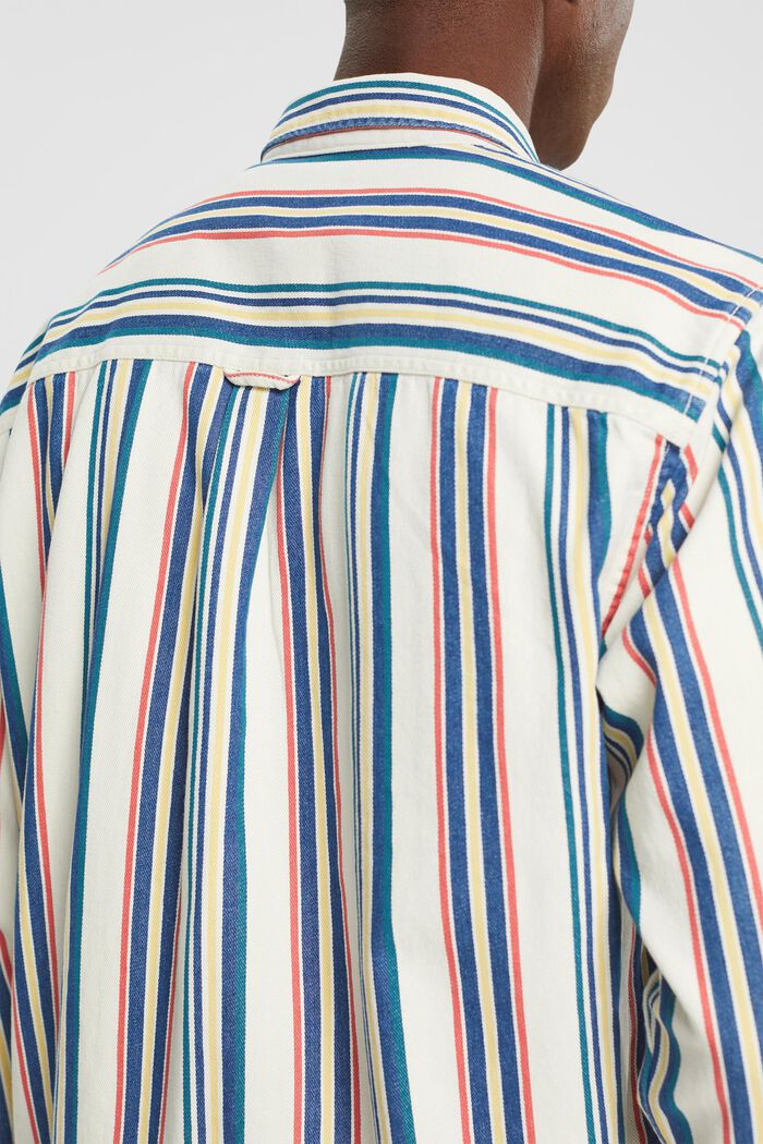 Multi-coloured striped button down shirt, ICE, detail image number 4