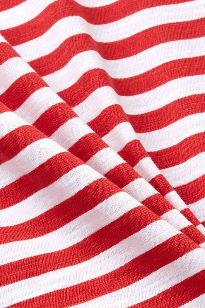 Striped Long Sleeve Top, DARK RED, detail image number 5