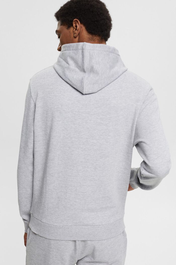 Blended cotton sweatshirt hoodie, LIGHT GREY, detail image number 1