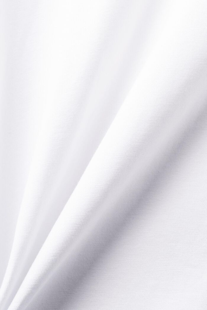 Logo Cotton T-Shirt, WHITE, detail image number 6