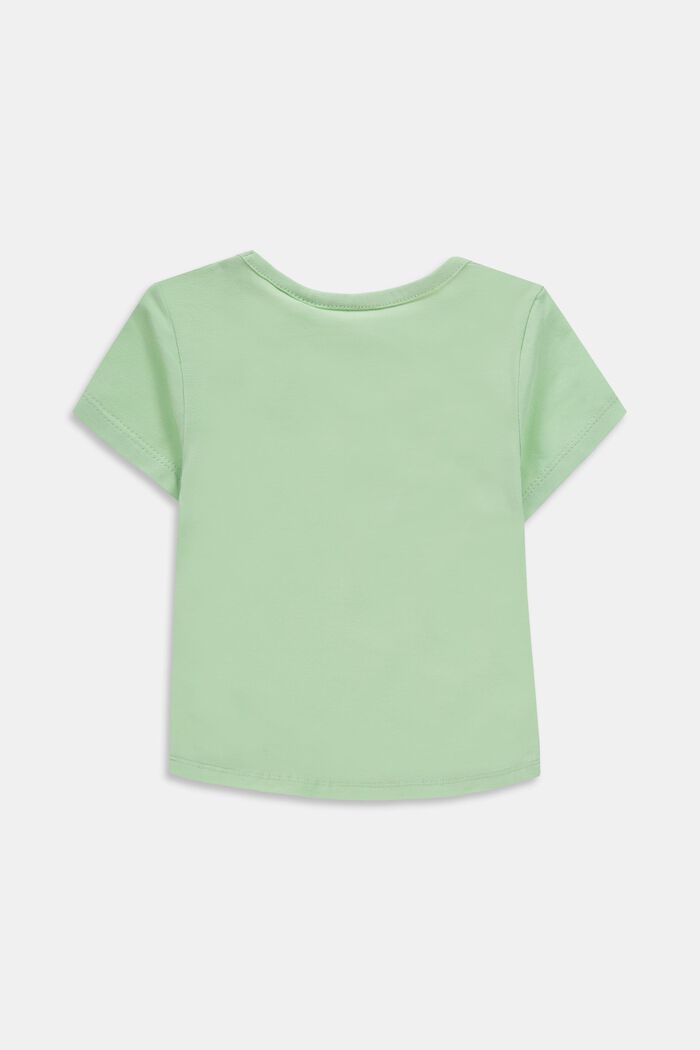 Glitter print T-shirt, PISTACCHIO GREEN, detail image number 1