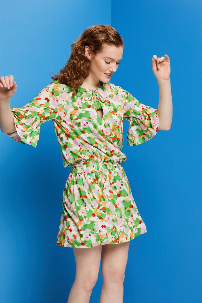 Beach mini dress, LENZING™ ECOVERO™, GREEN, detail image number 0